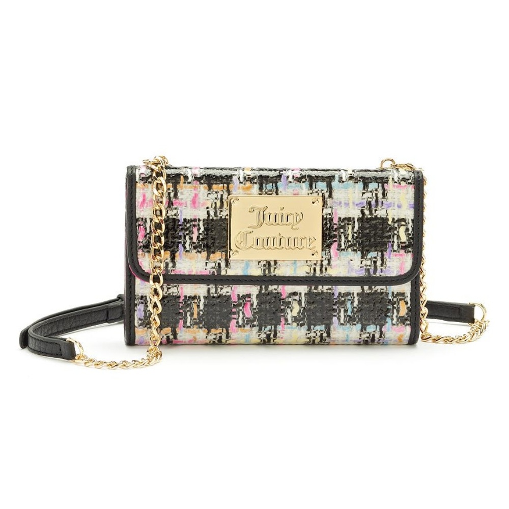 NWT Juicy Couture Coated Tweed Crossbody Bag
